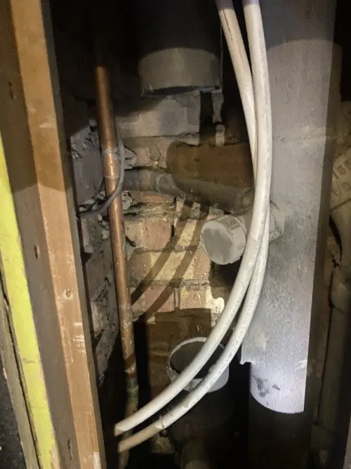 Internal pipework repair in a domestic property