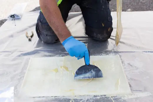 Engineer preparing a CIPP patch repair liner