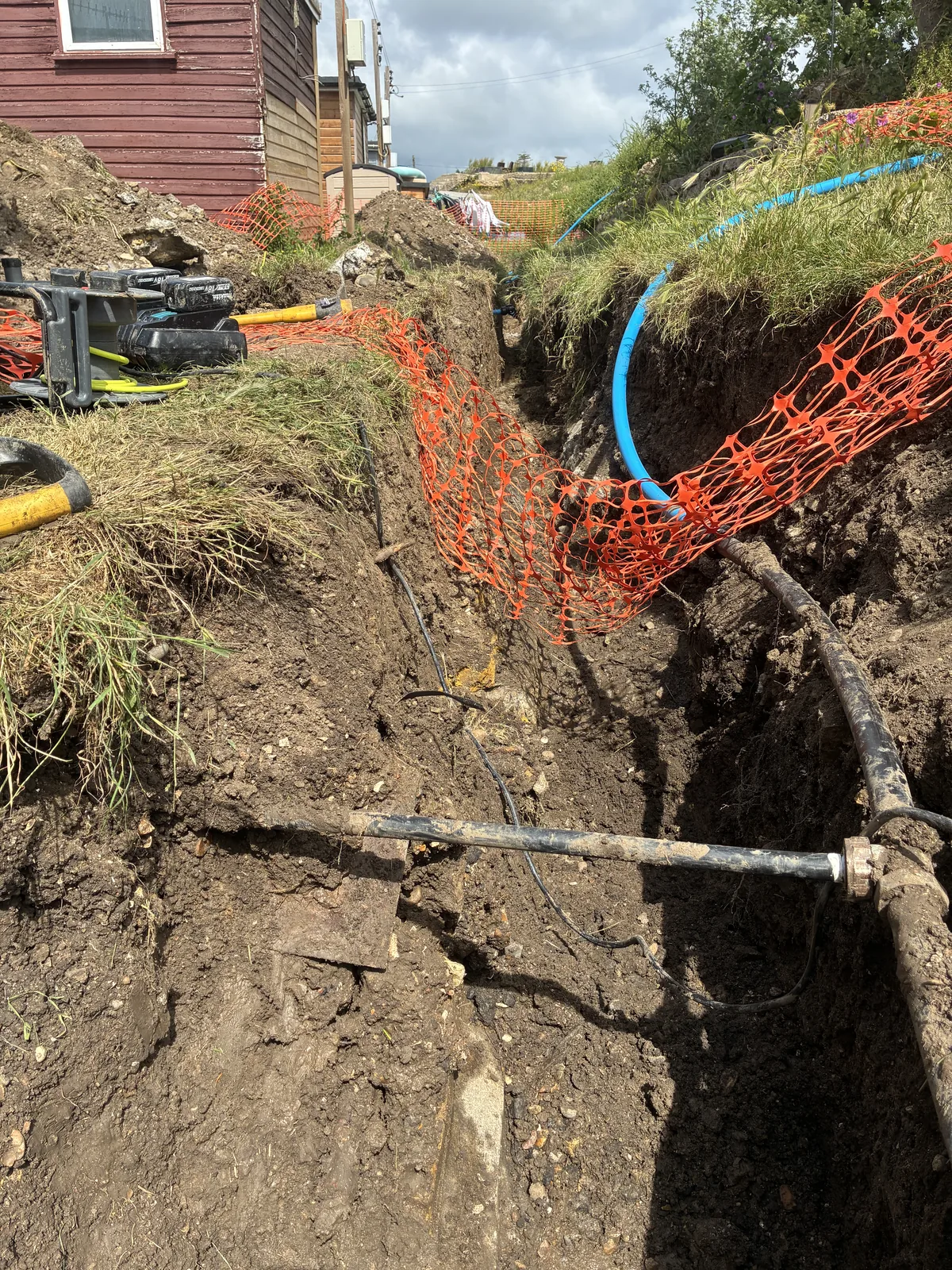 drain line water main repair project photo