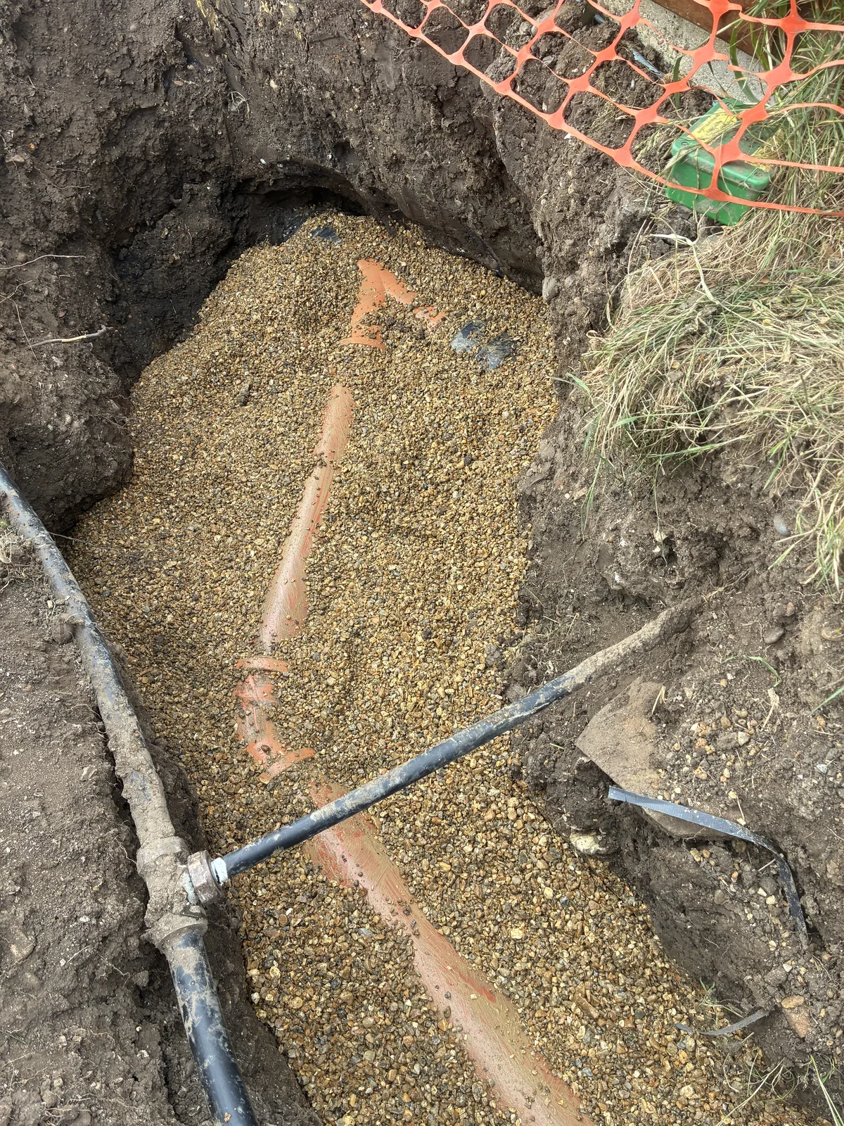 drain line water main repair project photo