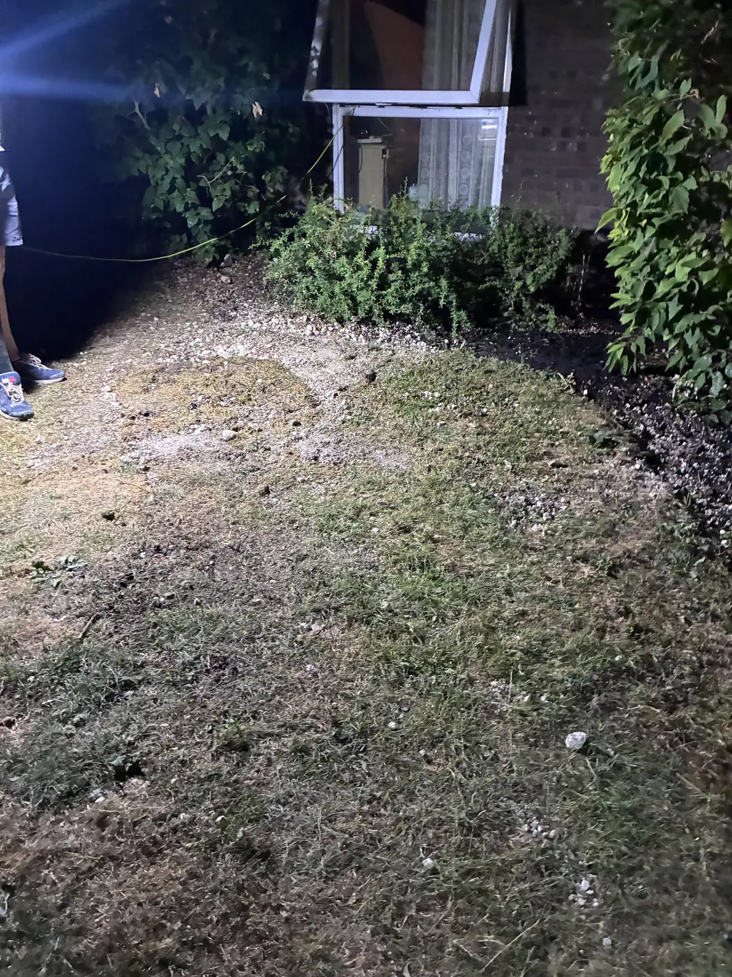 Excavation area following completion of the emergency repair